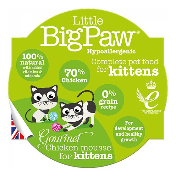 Little Big Paw Gourmet Chicken Mousse Wet Kitten Food 85g