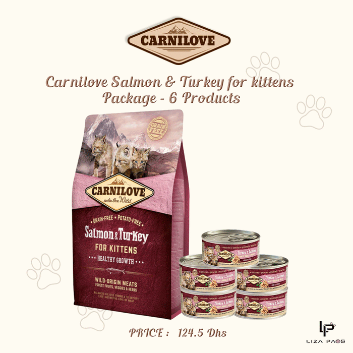 Carnilove Salmon & Turkey for kittens Package - 6 Products