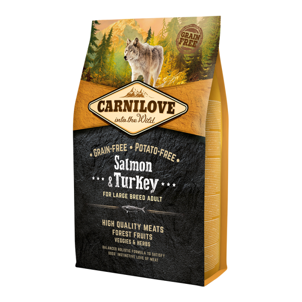 Carnilove Salmon & Turkey for Large Breed Adult Dogs Dry Food Package (2x4kg)