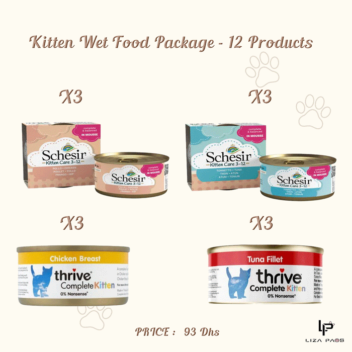 Kittens Wet Food Package - 12 Products