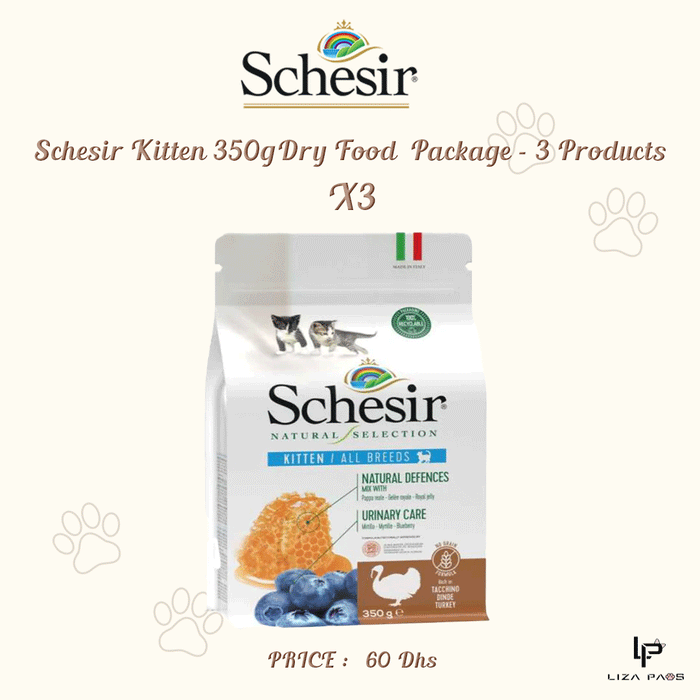 Schesir Kitten 350gDry Food Package - 3 Products