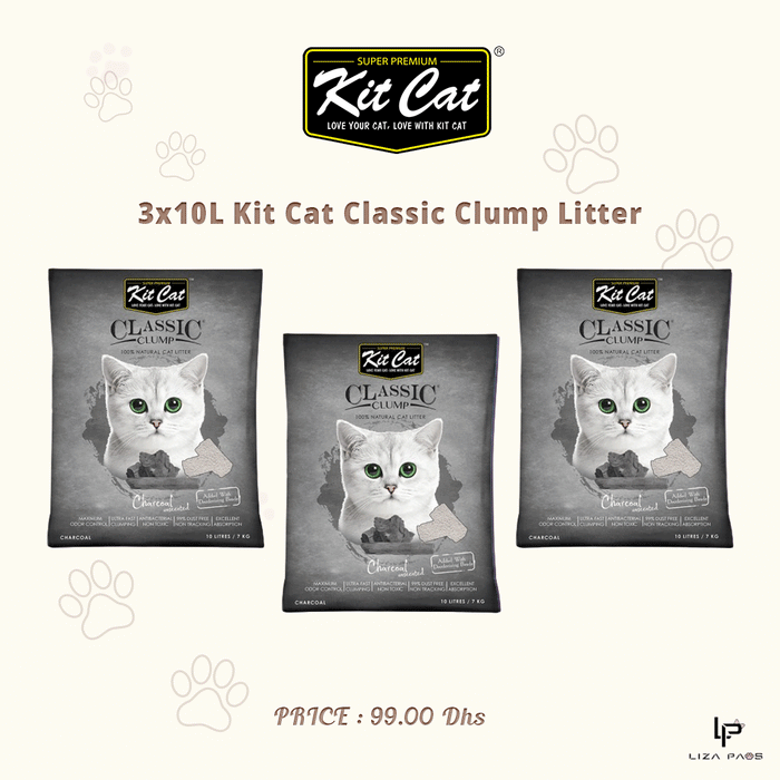 Kit Cat Classic Clump Cat Litter Package(3x10L)