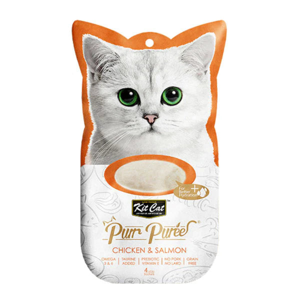 Kit Cat Purr Puree Cat Treats Chicken & Salmon