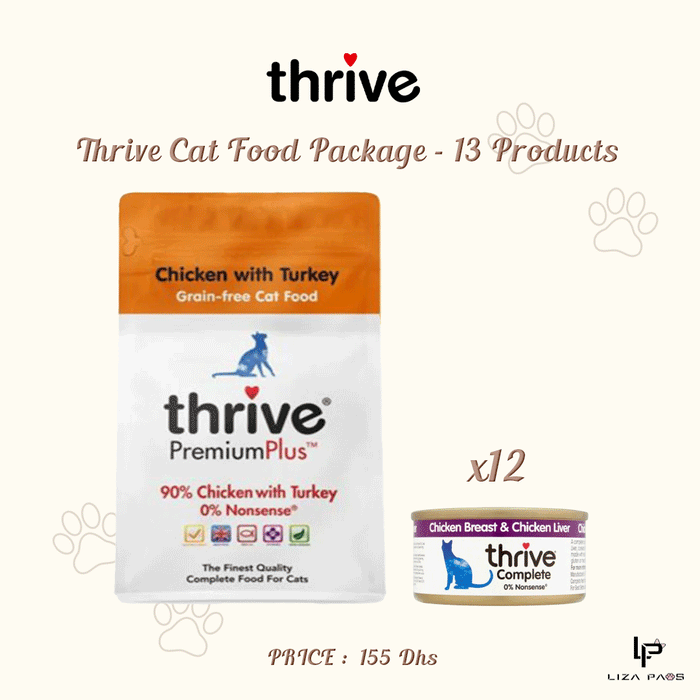 Thrive Adult Cat Food Package - 13 Products