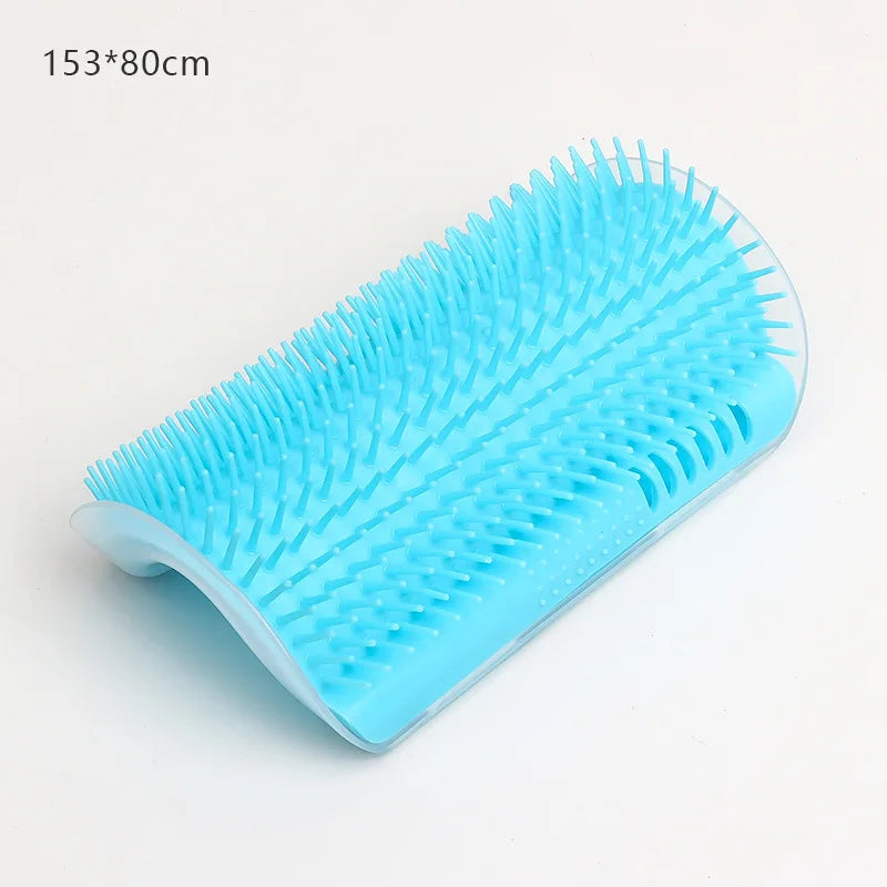 Cat Corner Grooming Brush - Self-Cleaning Wall Mounted Massage Comb