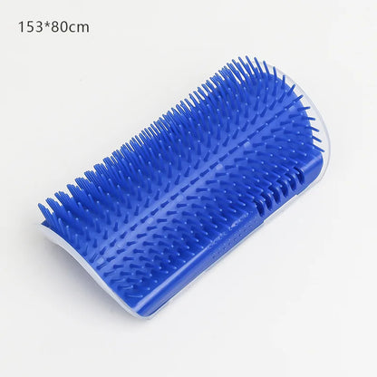 Cat Corner Grooming Brush - Self-Cleaning Wall Mounted Massage Comb