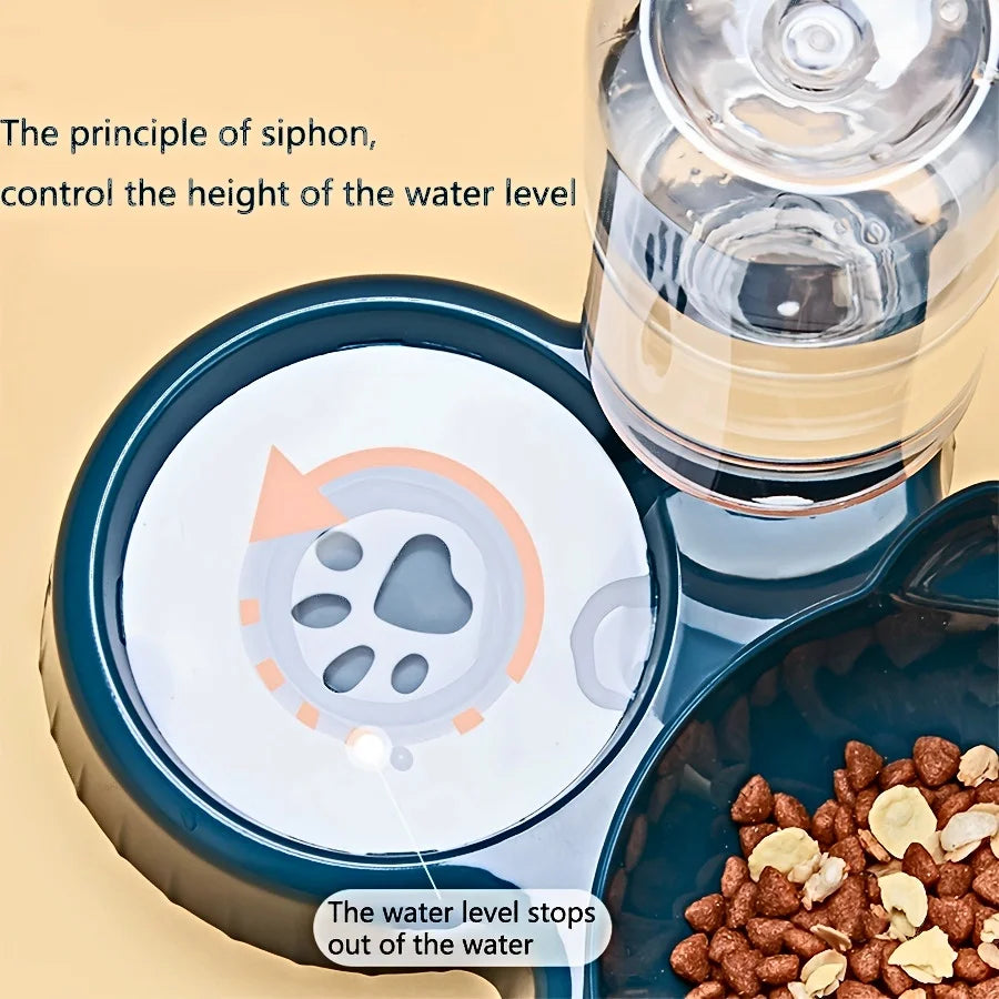 3 in 1 Cat Feeder Automatic Water Dispenser Double Bowl Pet Bowl for Small Dogs Cats Pet Food Container Cat Accessories
