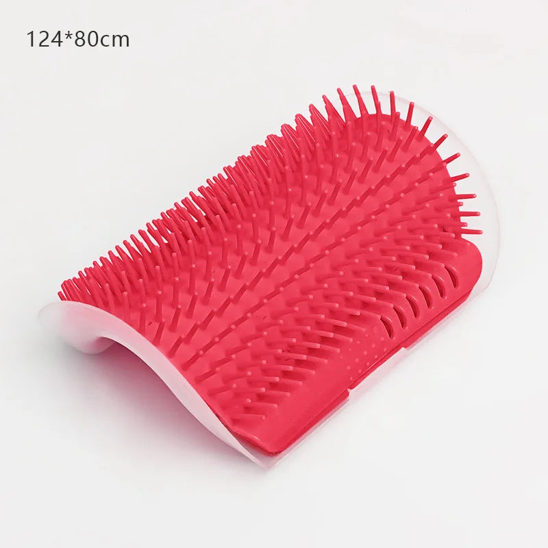 Cat Corner Grooming Brush - Self-Cleaning Wall Mounted Massage Comb
