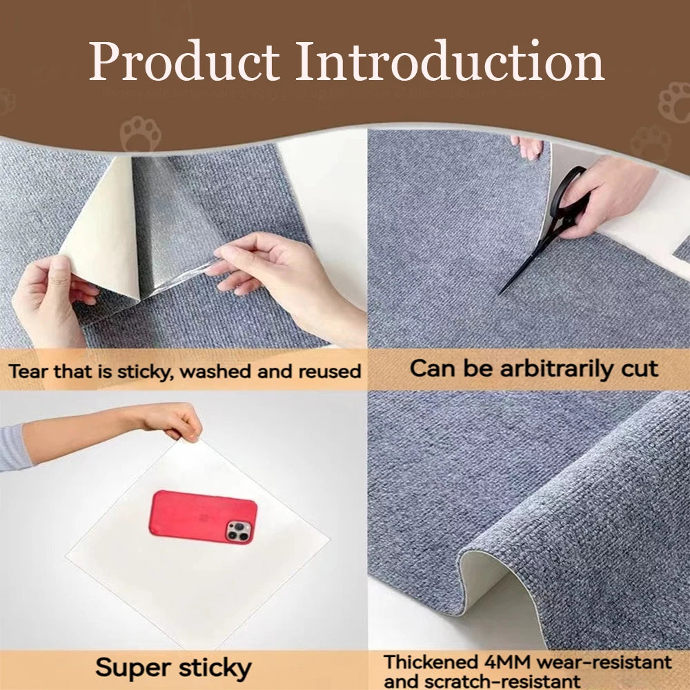 Self-Adhesive Cat Scratching Mat - Furniture Protector