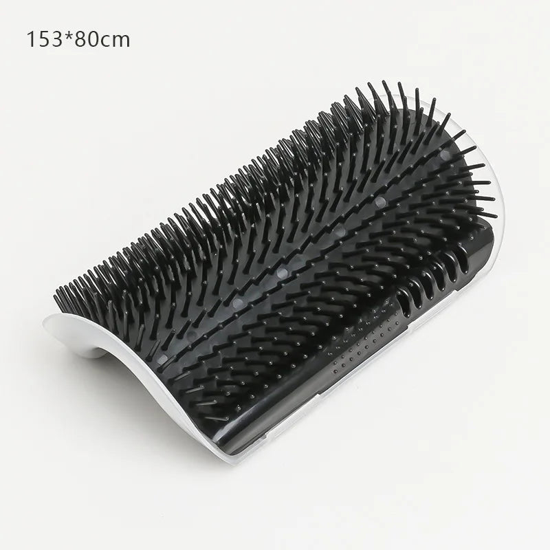 Cat Corner Grooming Brush - Self-Cleaning Wall Mounted Massage Comb