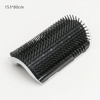 Cat Corner Grooming Brush - Self-Cleaning Wall Mounted Massage Comb