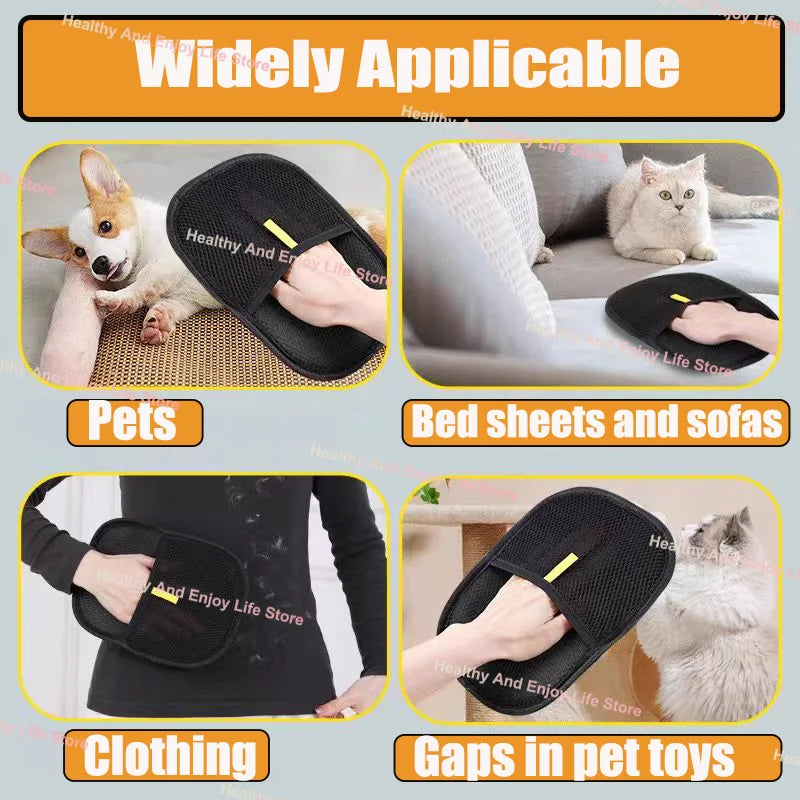 Pet Grooming Gloves - Double-Sided Hair Removal