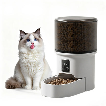 Automatic Pet Feeder 4L - Programmable Timer with 6 Meals Daily for Cats & Dogs