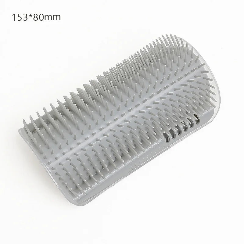 Cat Corner Grooming Brush - Self-Cleaning Wall Mounted Massage Comb