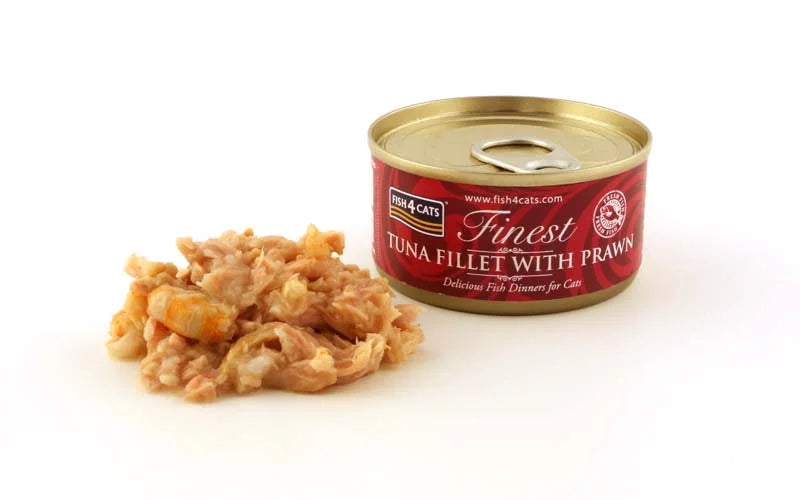 Fish4Cats Tuna Fillet with Prawn Wet Food 70g